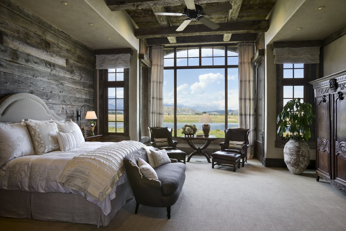 Спальня в стиле рустик