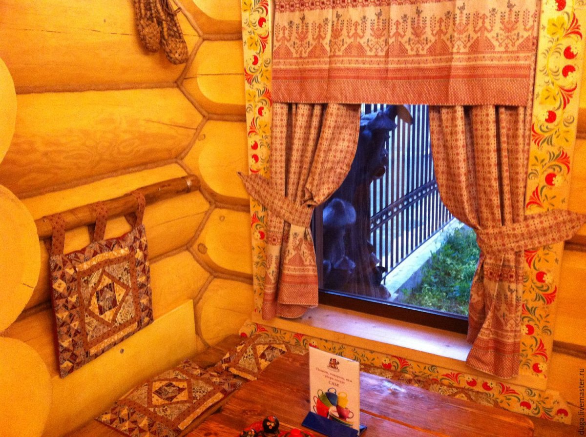 Занавески на окна в деревенском стиле