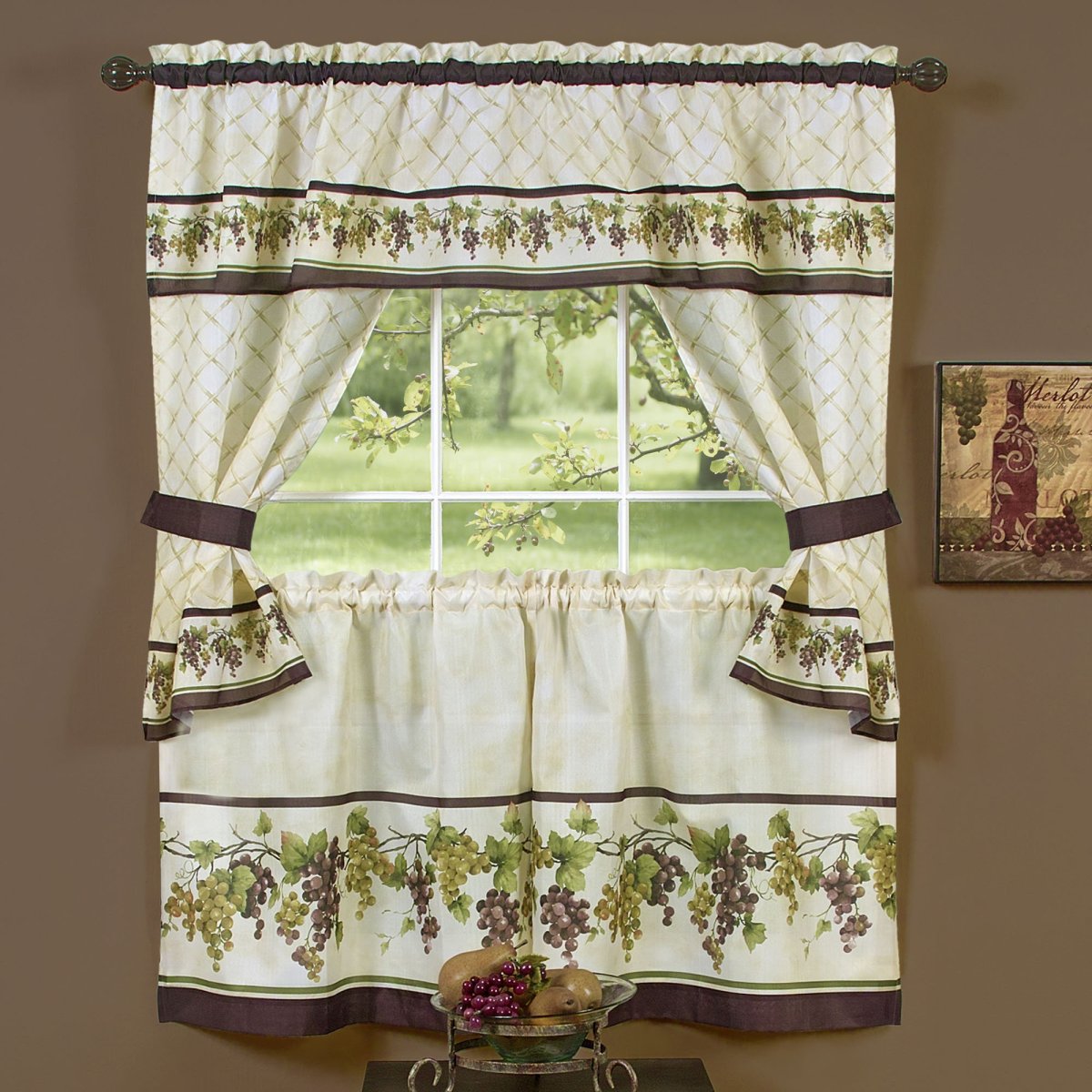 Шторы для деревянного дома в деревенском стиле