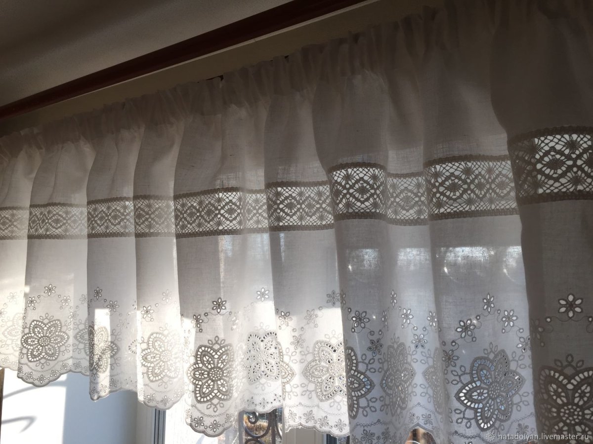 Шторы с кружевом в стиле Прованс