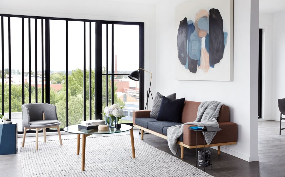 Окна графит в интерьере