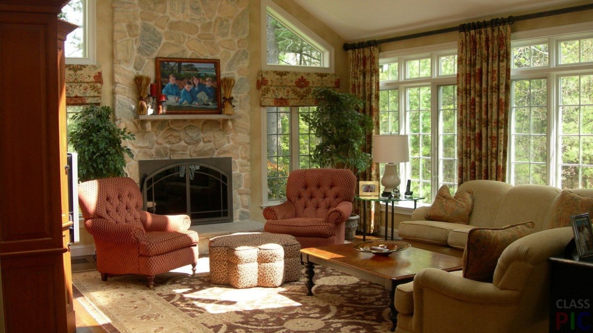 Зал с панорамными окнами