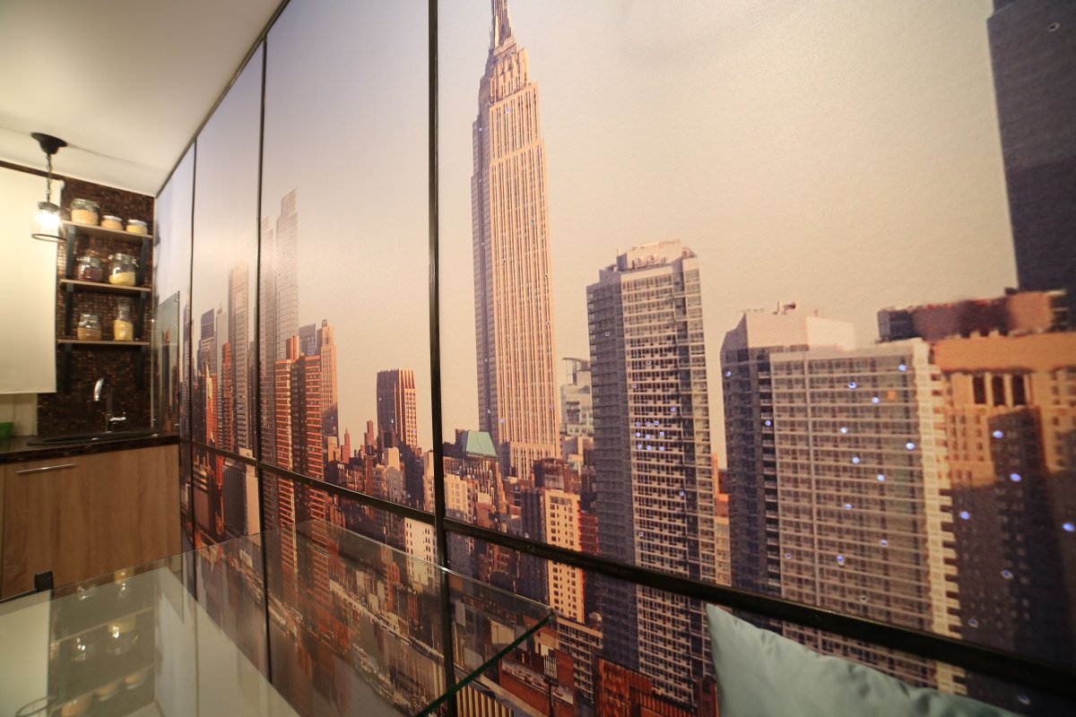 Фреска вид с окна Нью-Йорк