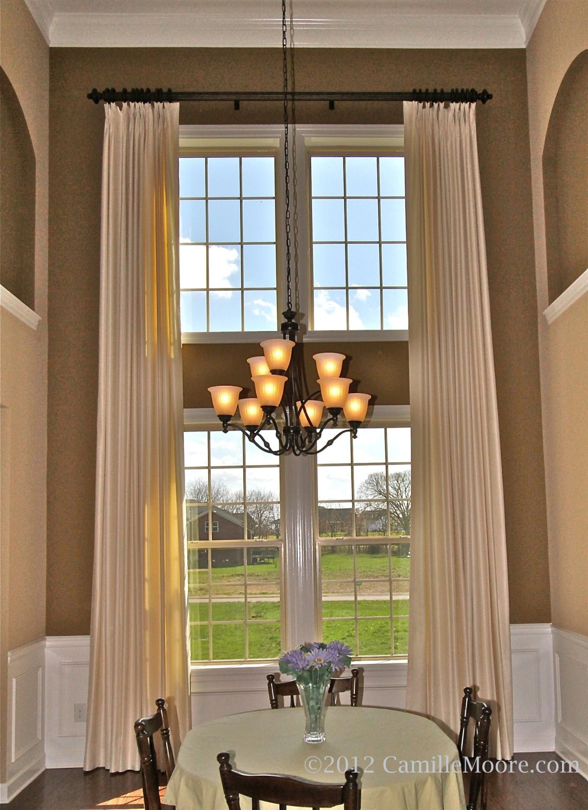 Шторы на высокие окна