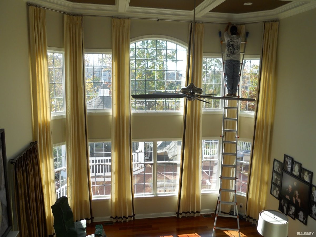 Шторы на полукруглое окно