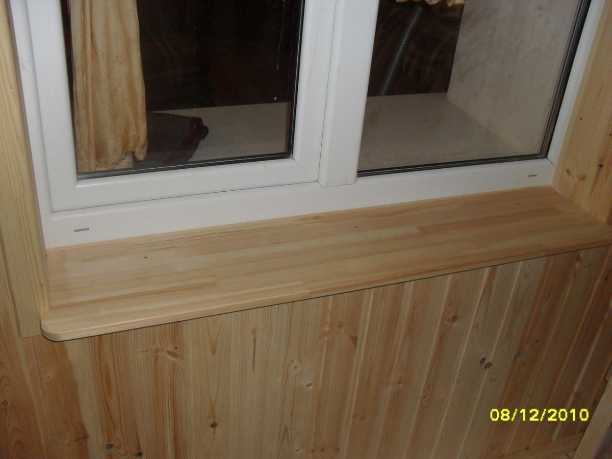 Подоконник вагонкой