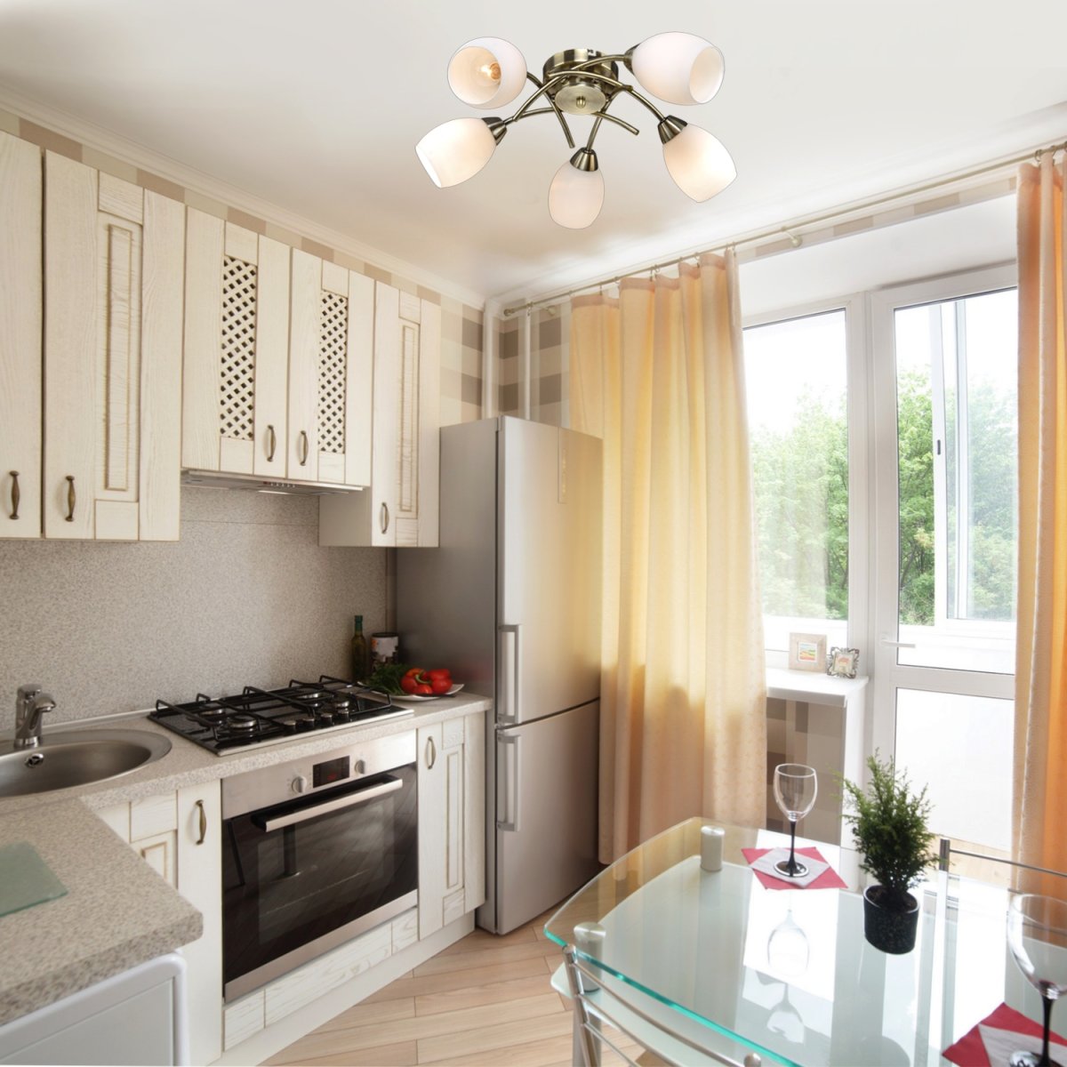 Кухня 9 метров с балконом