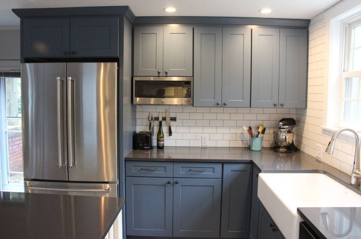 Серая кухня 6 кв метров