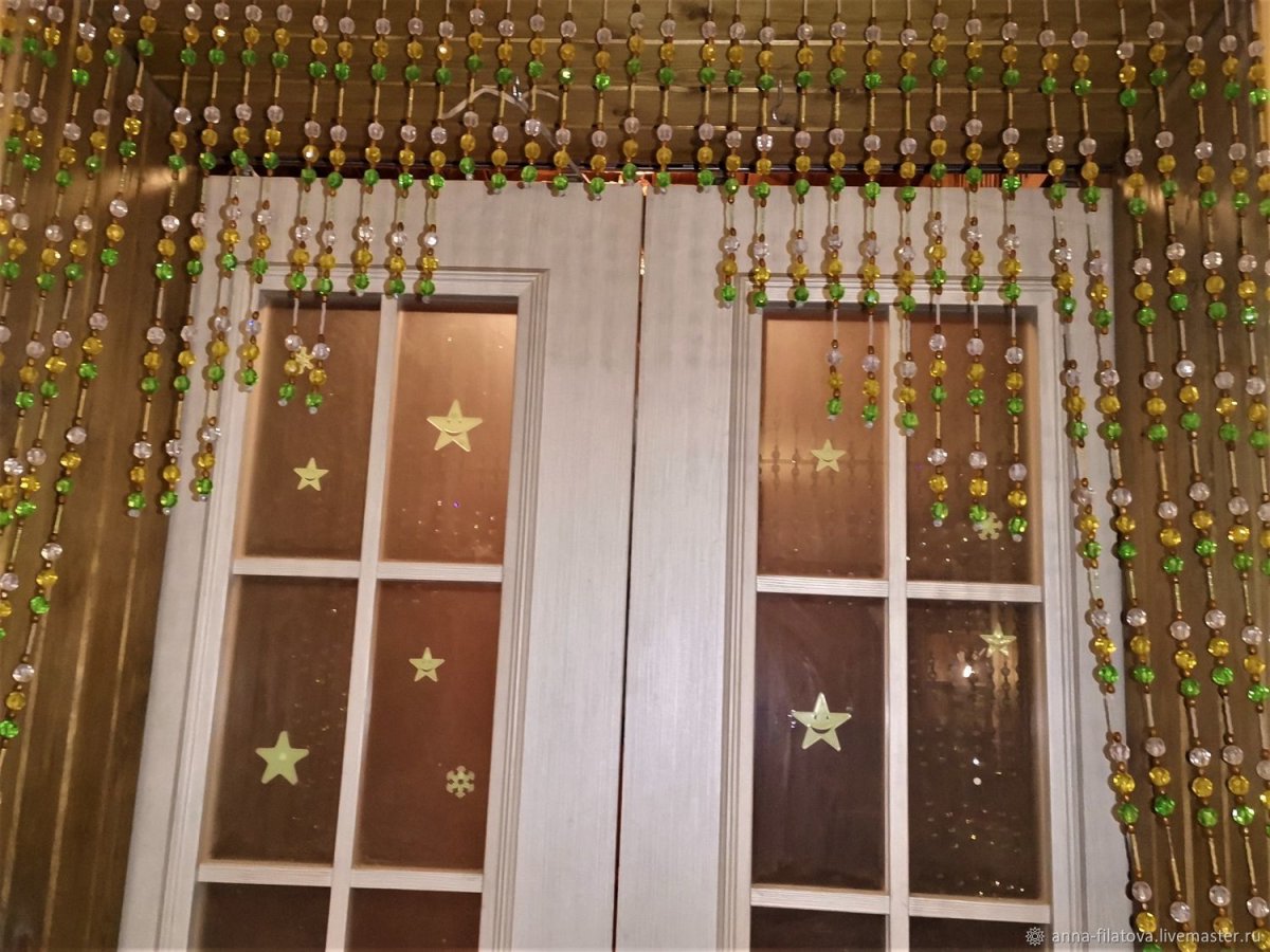 Стеклянные шторы бусы