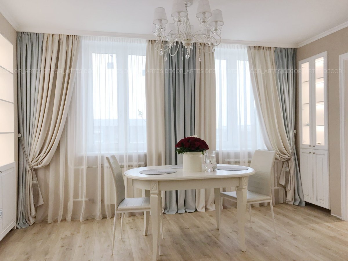 Шторы в студию в современном стиле