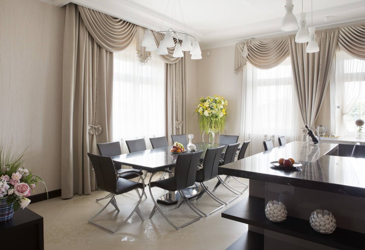 Дизайнерские шторы в интерьере