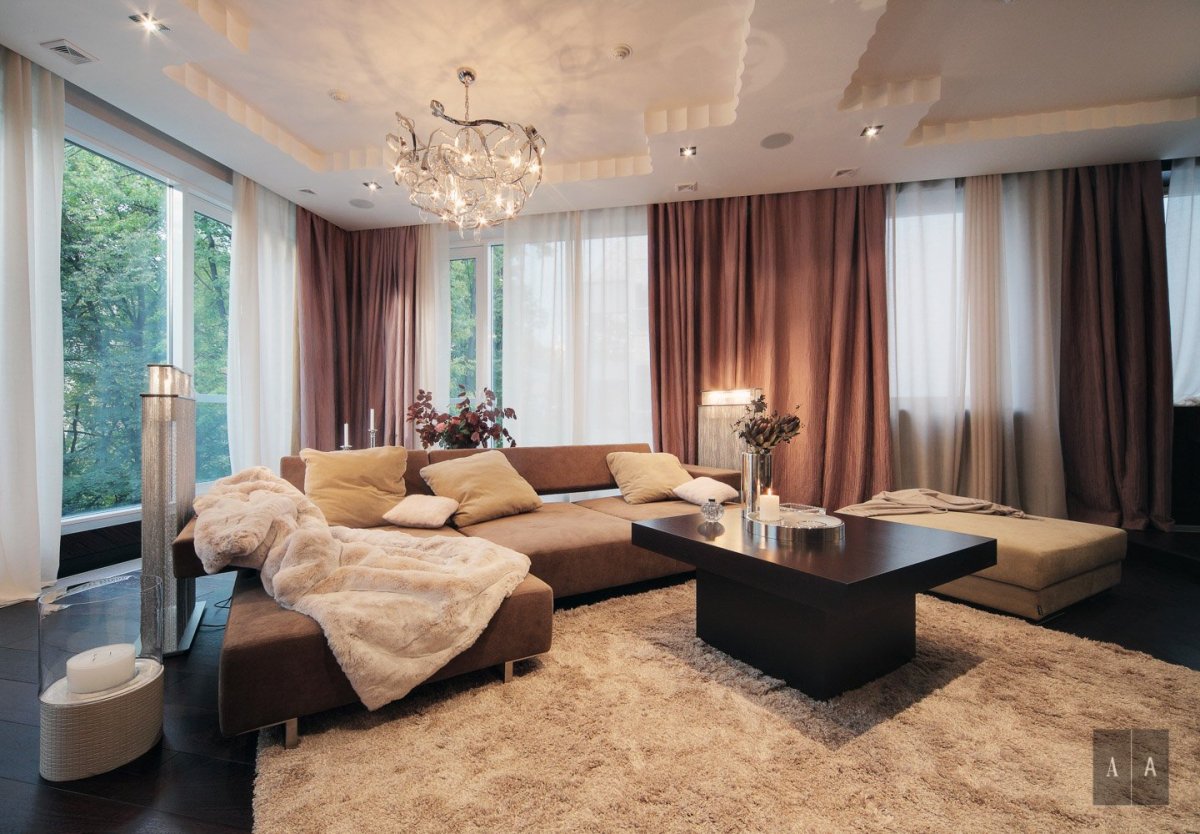 Шторы в гостиную на два окна