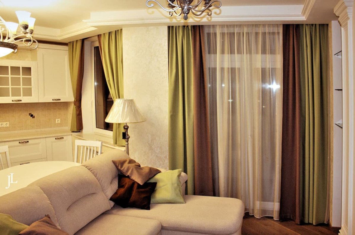 Шторы в квартиру студию