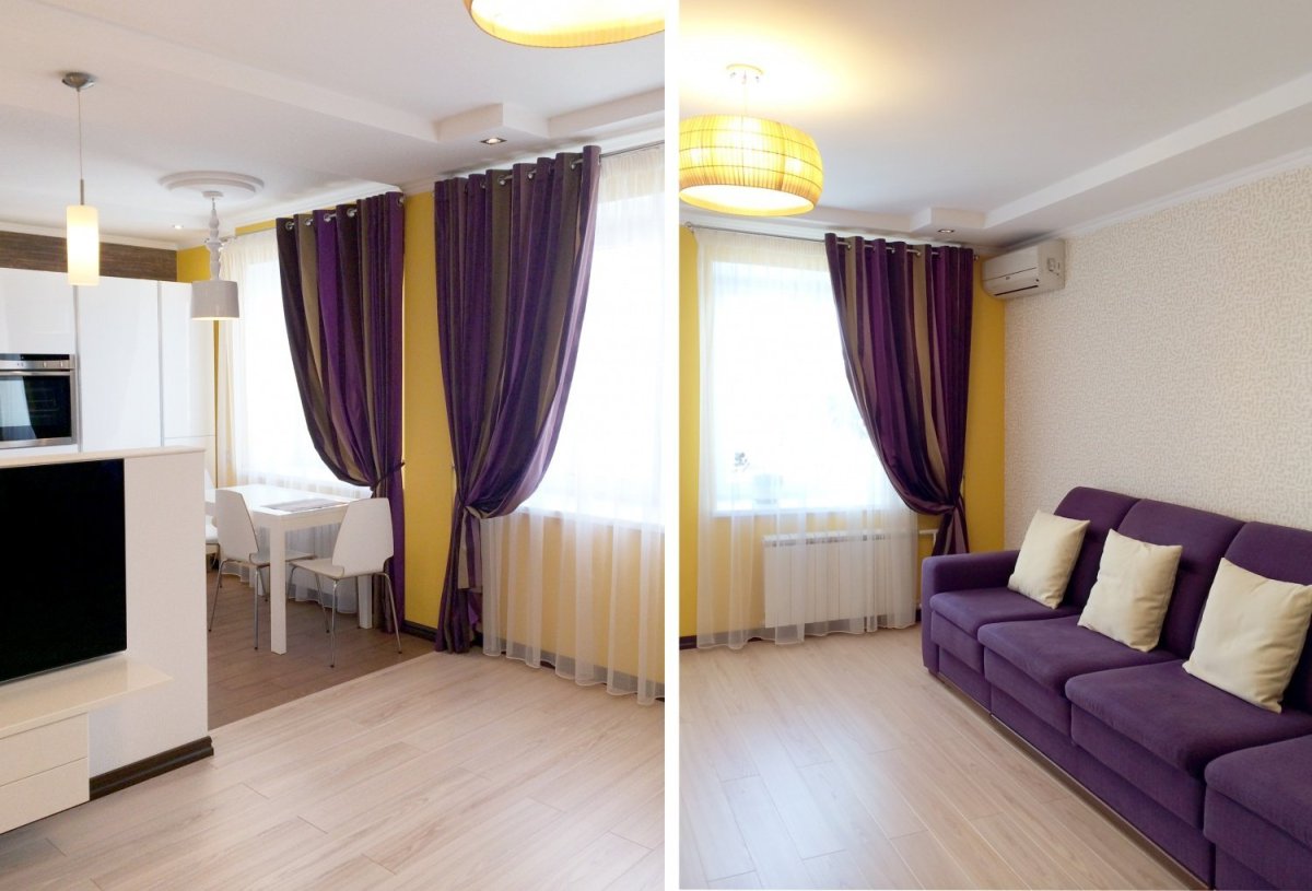 Шторы в квартиру студию