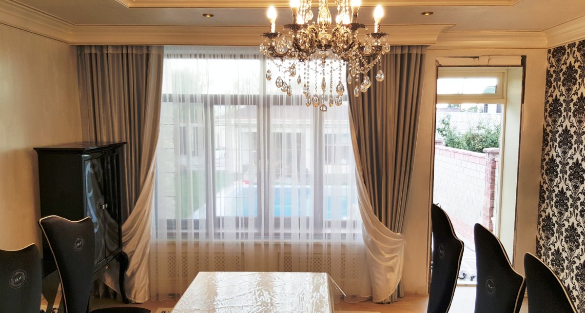 Интерьер штор для зала