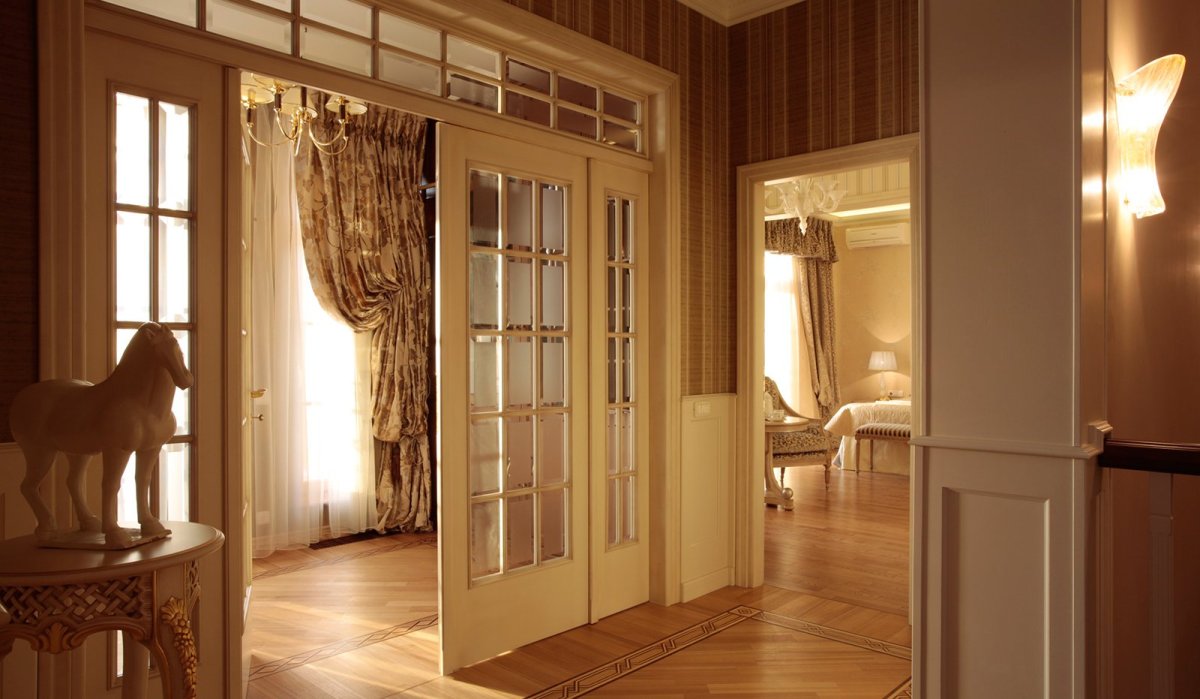 Межкомнатные перегородки раздвижные в классическом стиле