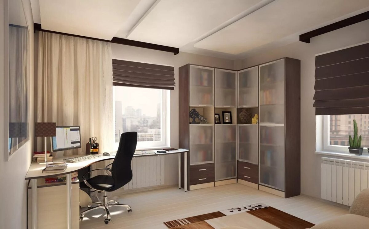 Телевизор на фоне окна интерьере гостиной