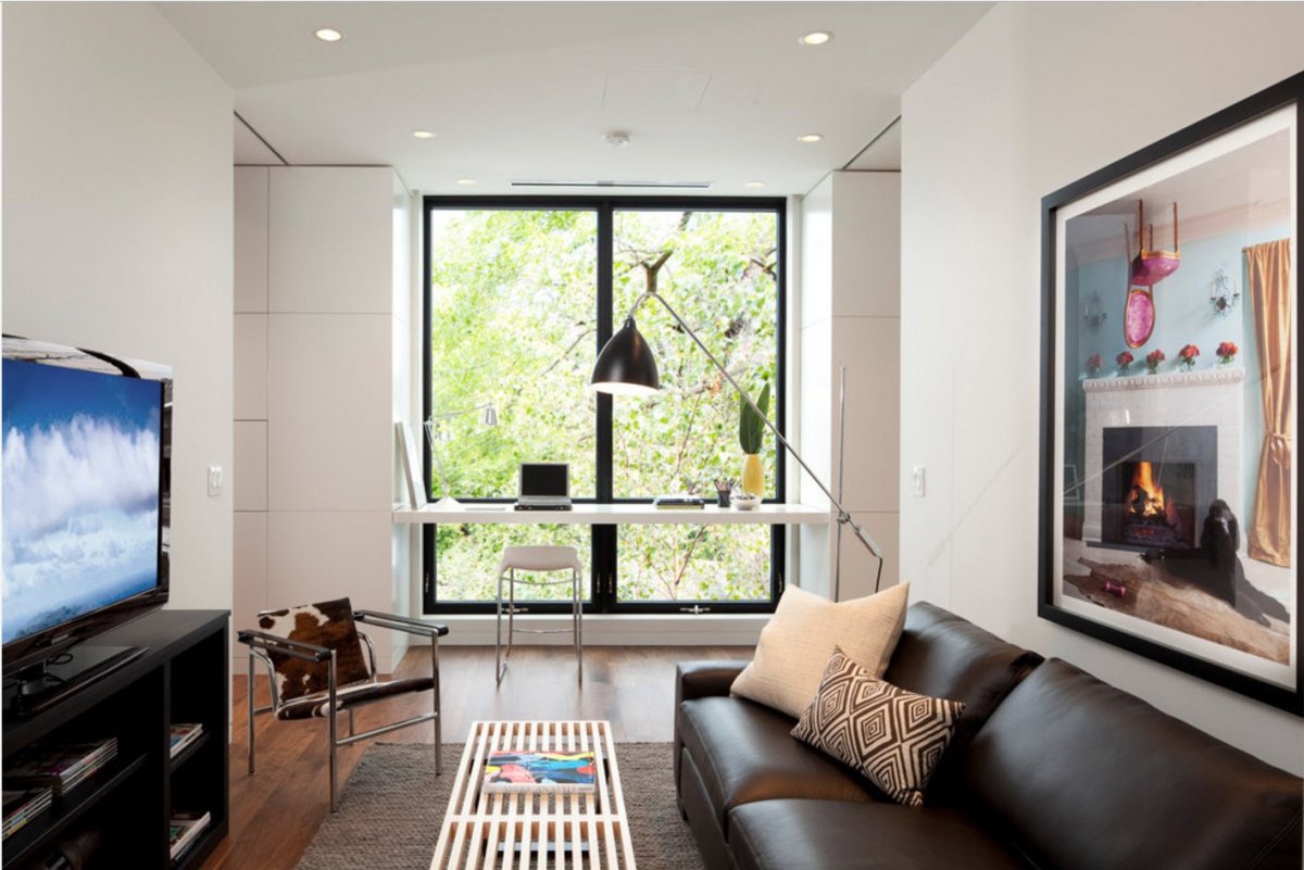 Гостиная с рабочей зоной