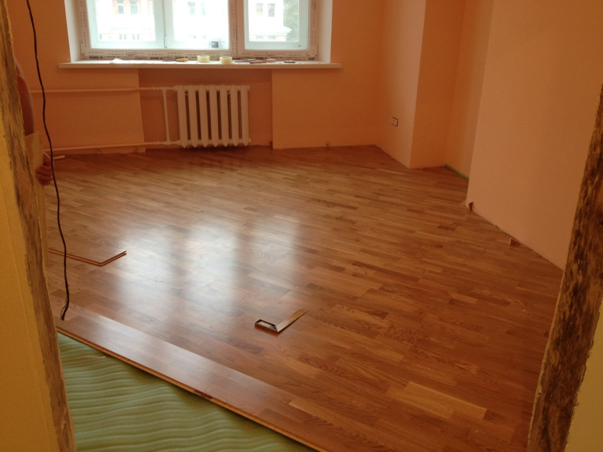 Укладка ламината по диагонали