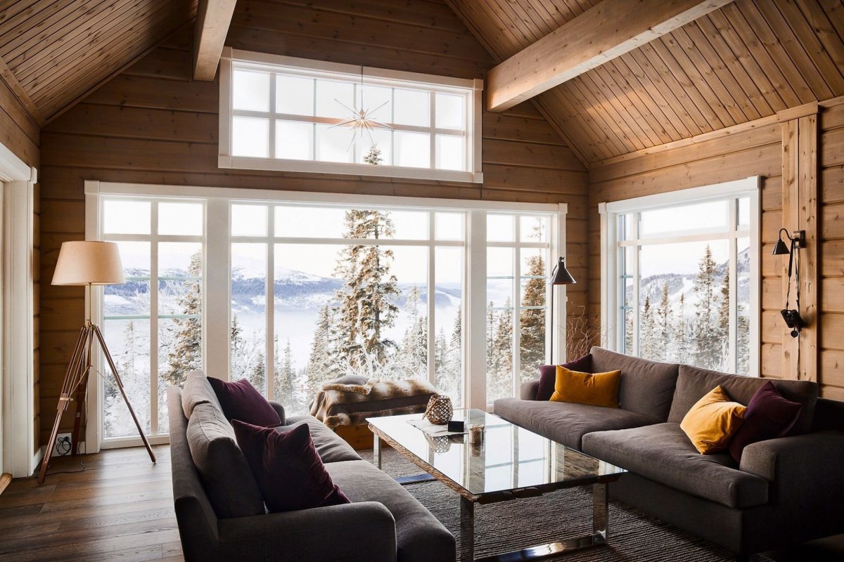 Деревянные панорамные окна