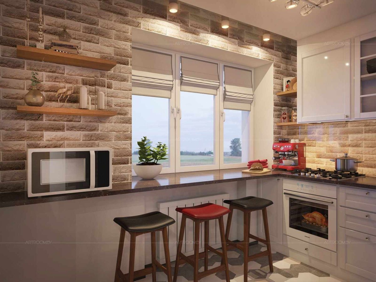 Барная стойка у окна