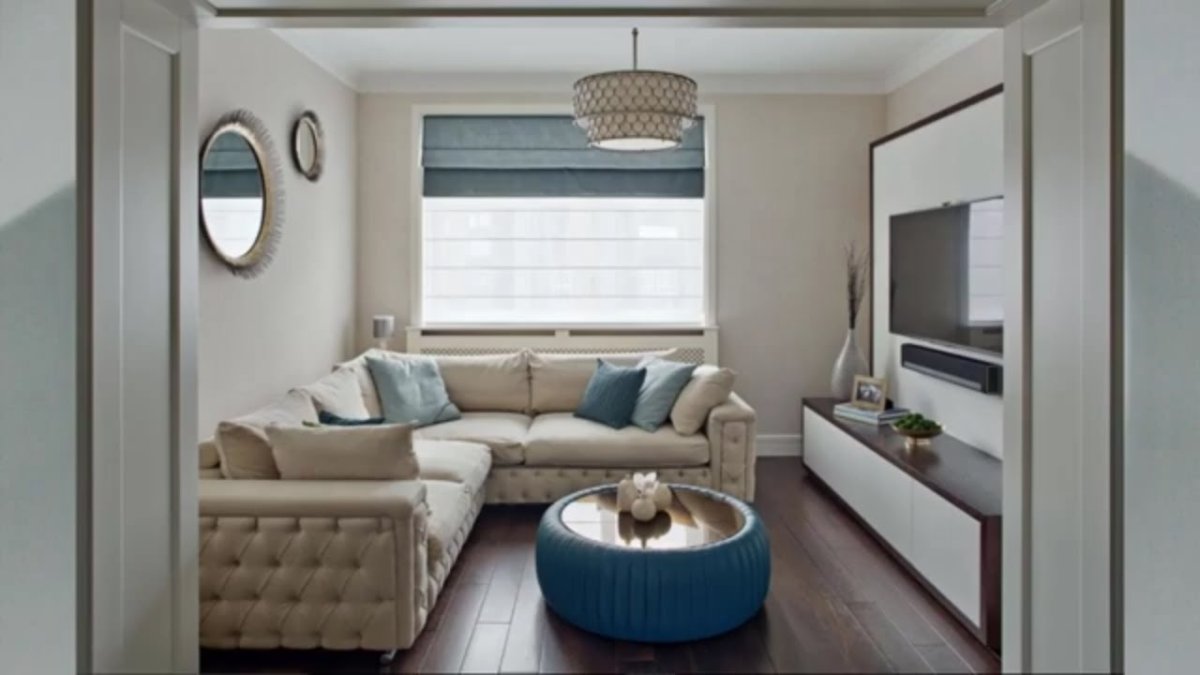 Гостиная с угловым диваном