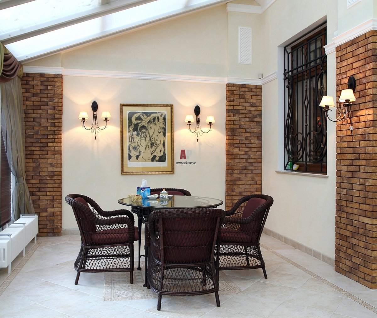 Отделка стен на веранде