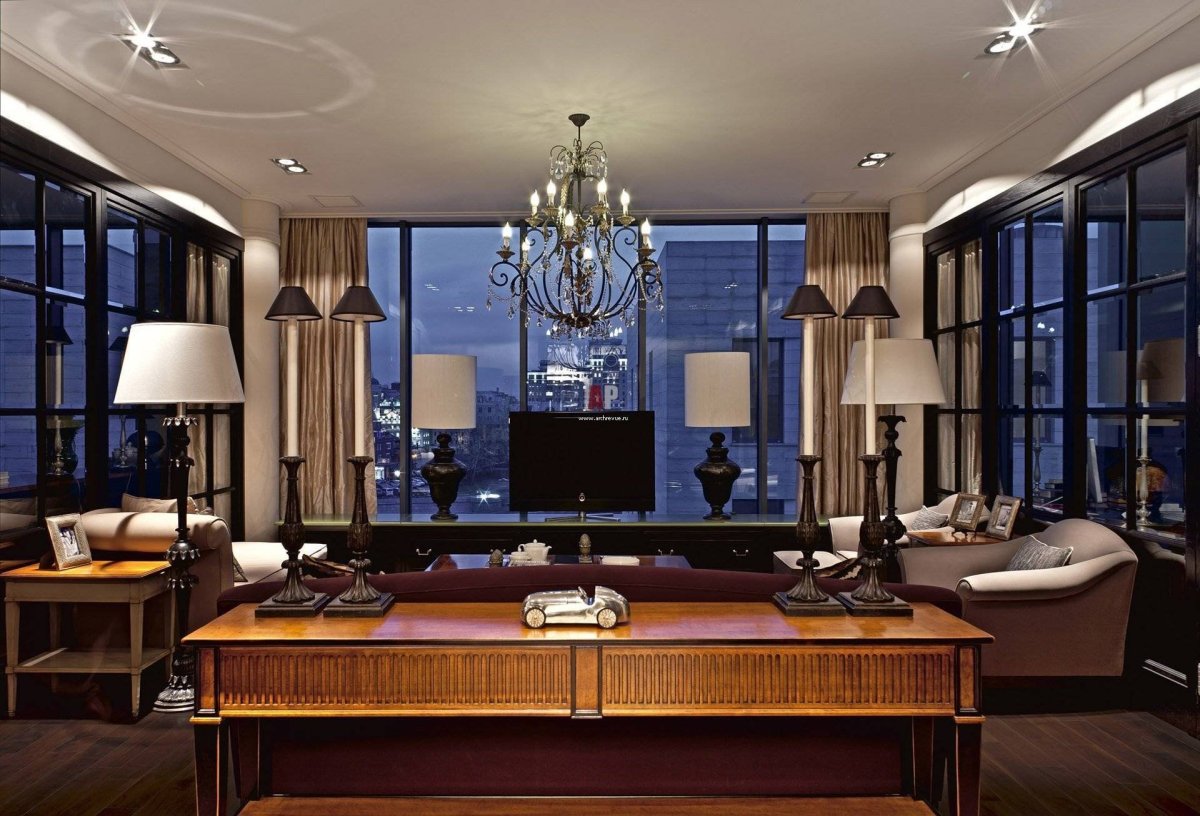 Вечернее освещение в интерьере