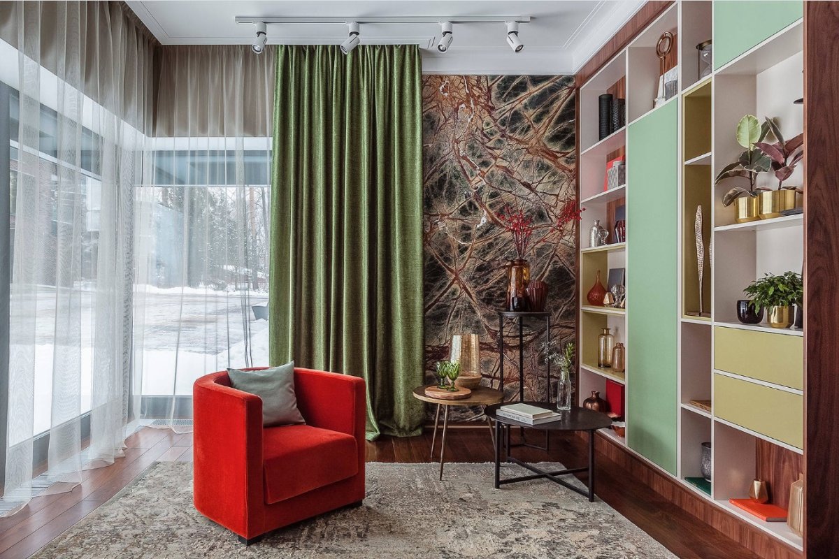 Зонировать комнату с 2 окнами