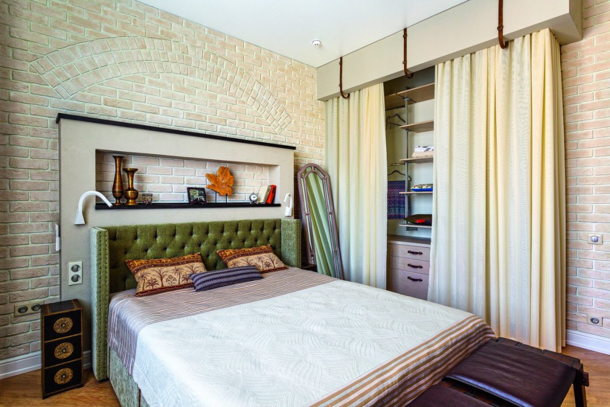 Спальня с гардеробной комнатой