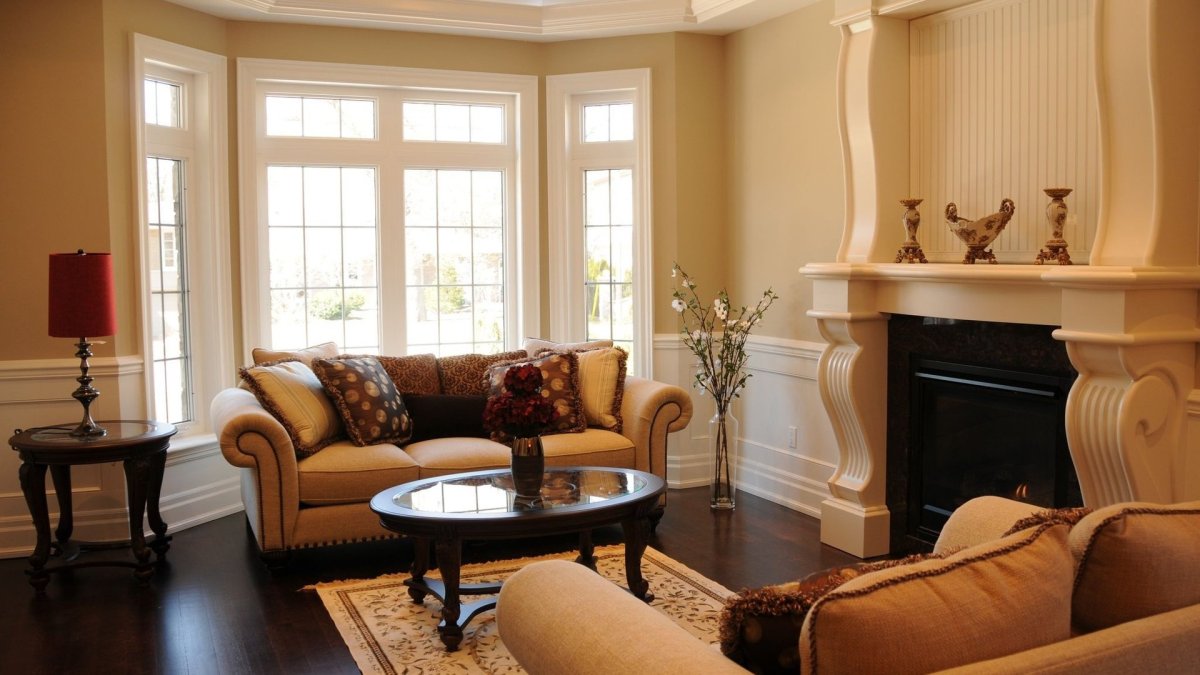 Шторы в зал в современном стиле