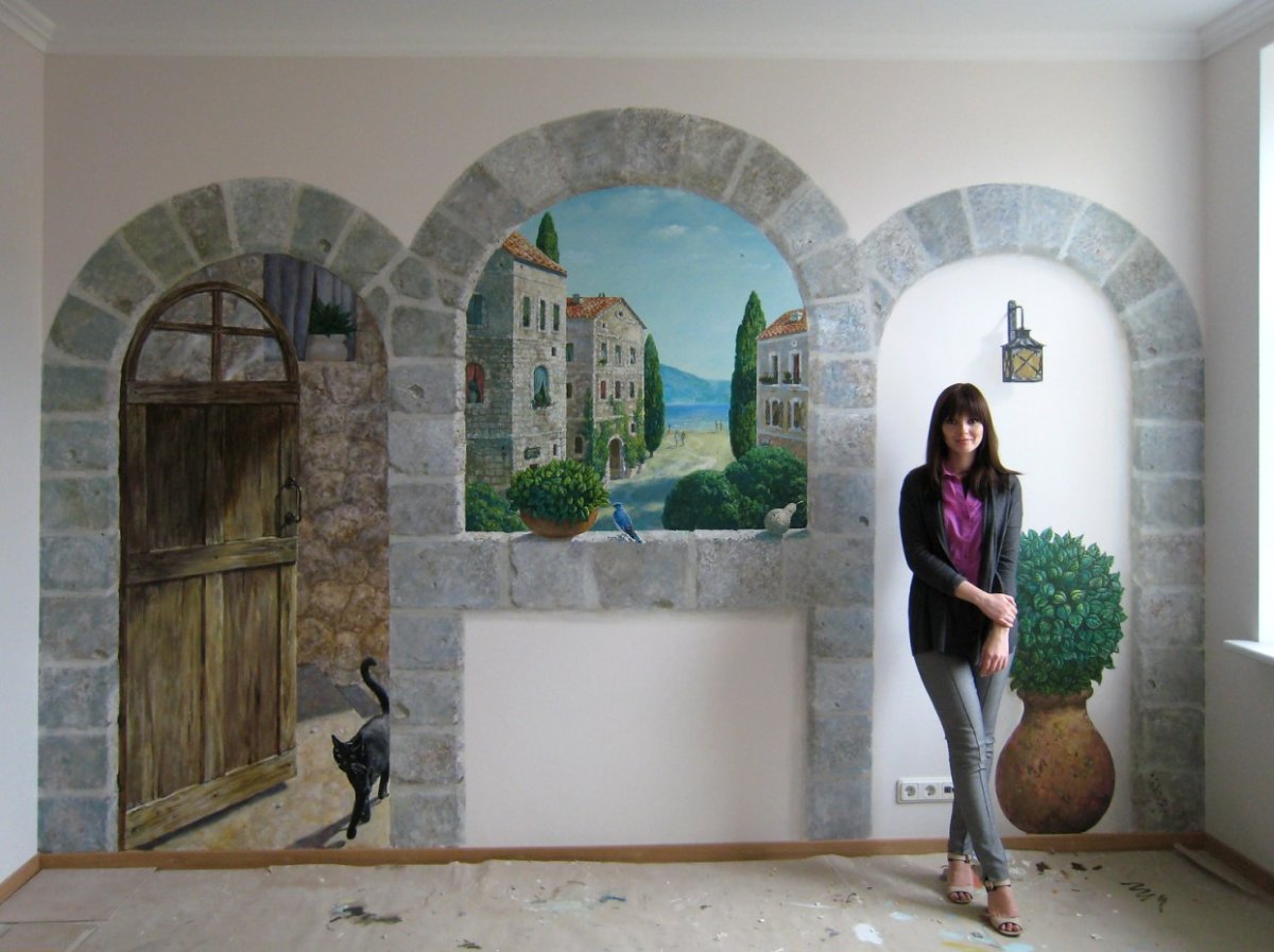 Художественная роспись стен в квартире