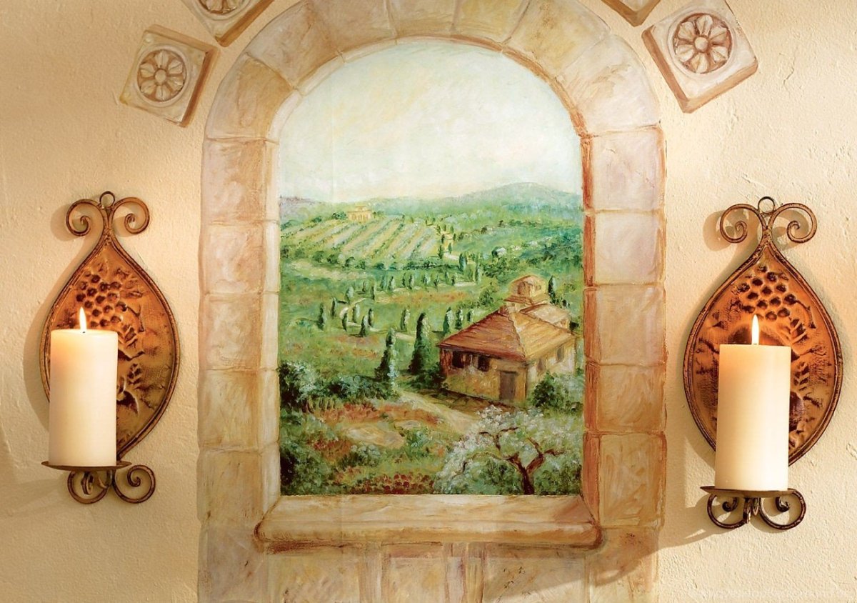 Имитация фрески в интерьере