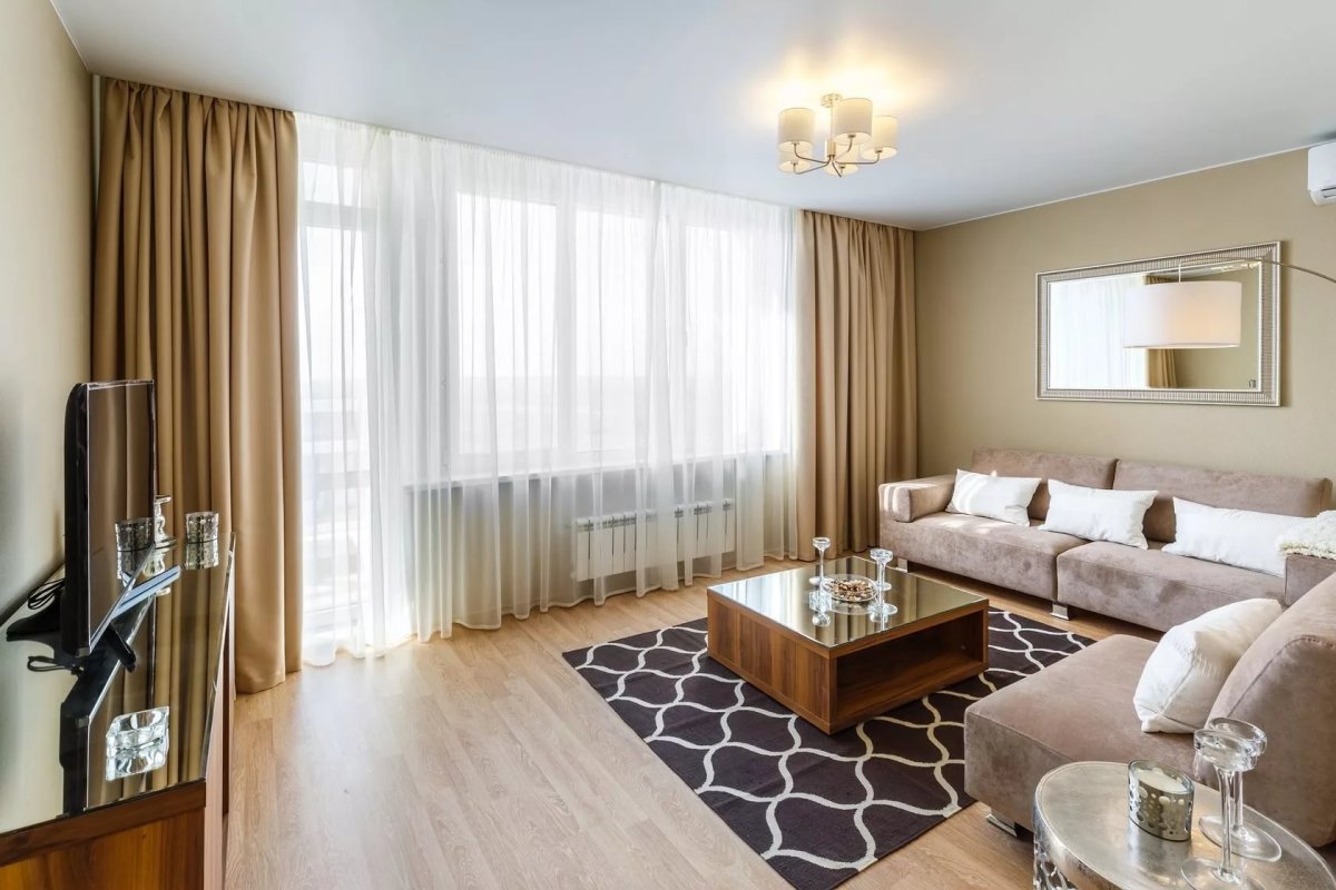 Белые шторы в интерьере