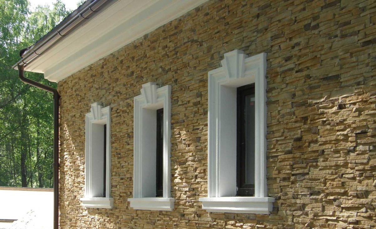Отделка фасада камнем