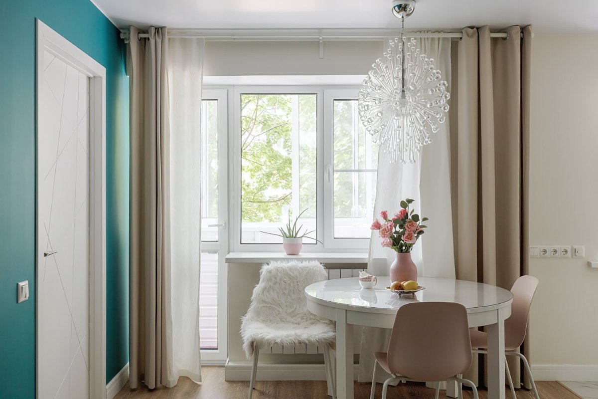 Тюль на кухню в квартире