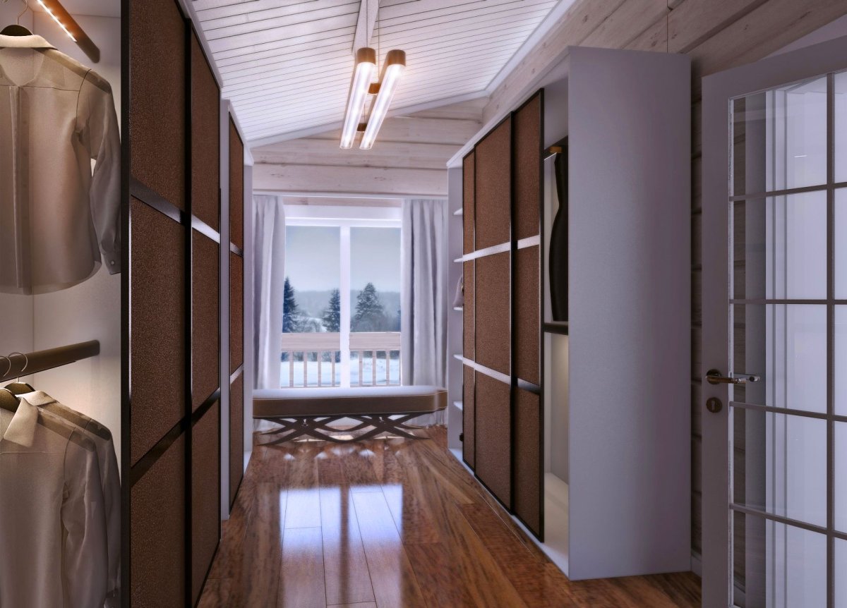 Коридор с панорамными окнами