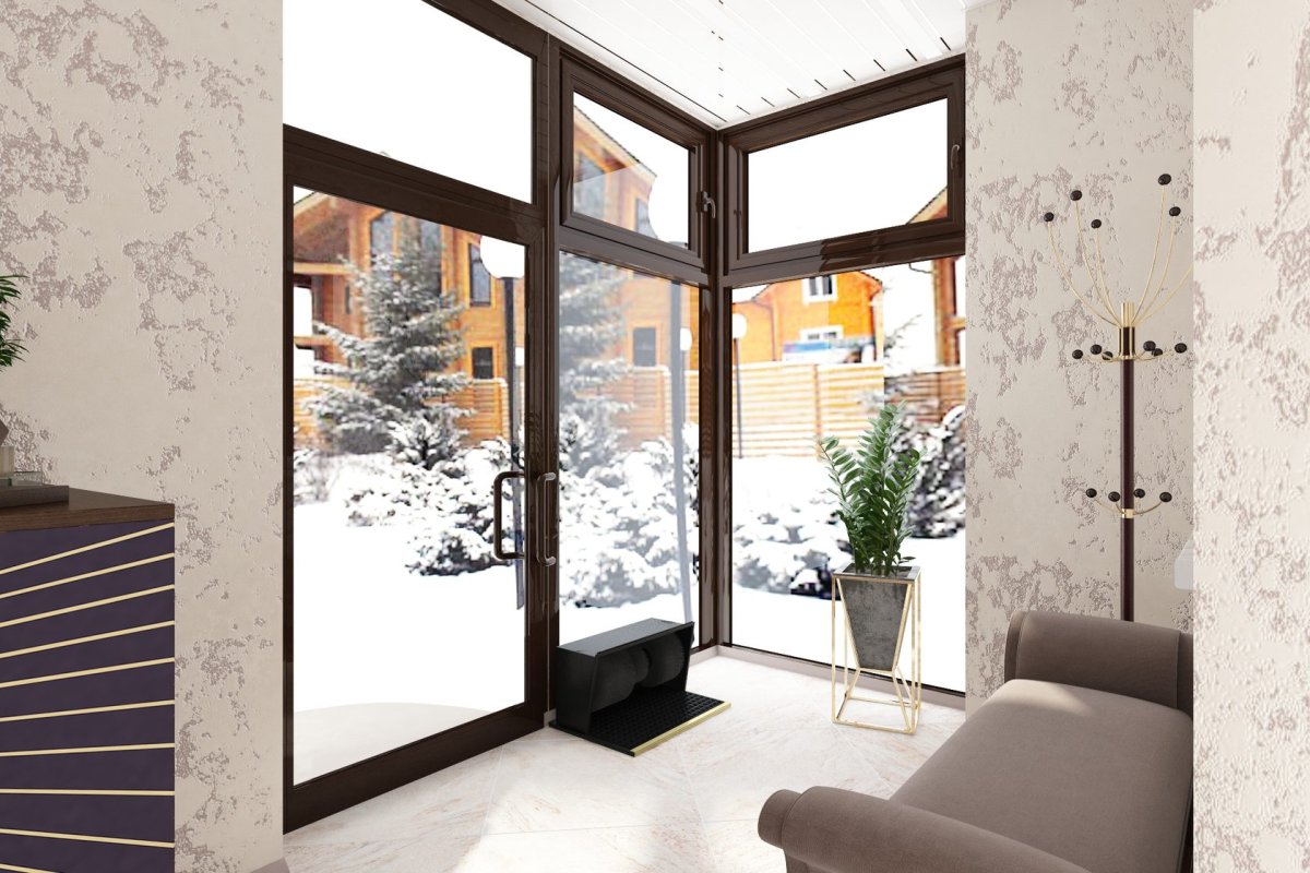 Прихожая с большим окном