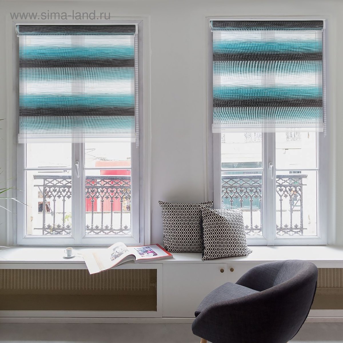 Рулонная штора "день-ночь Сантайм декор Дейзи"