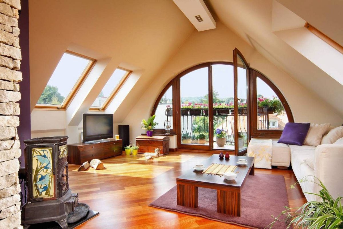 Мансардные окна Velux в интерьере