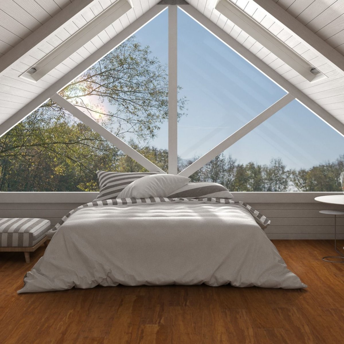 Мансардные окна Факро в интерьере