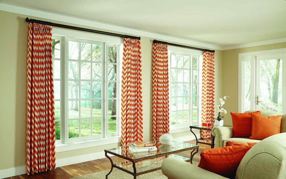 Шторы на окна с простенком