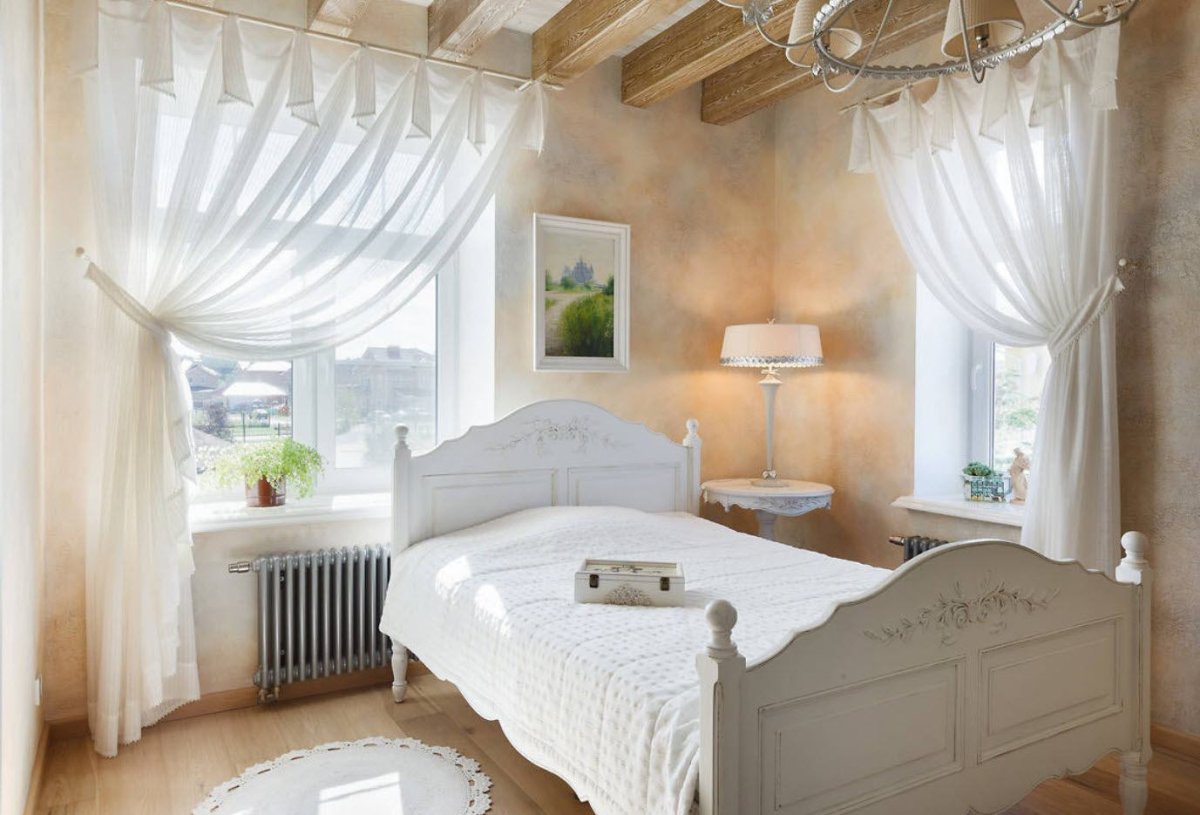 Занавески в стиле Прованс для спальни