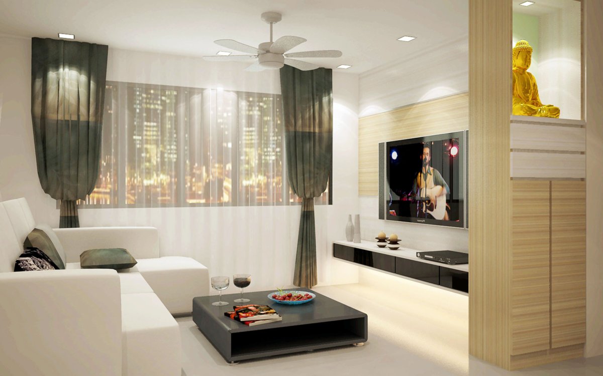 Гостиная без окон