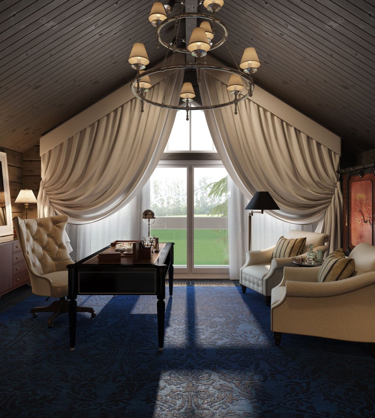 Мансарда с панорамными окнами