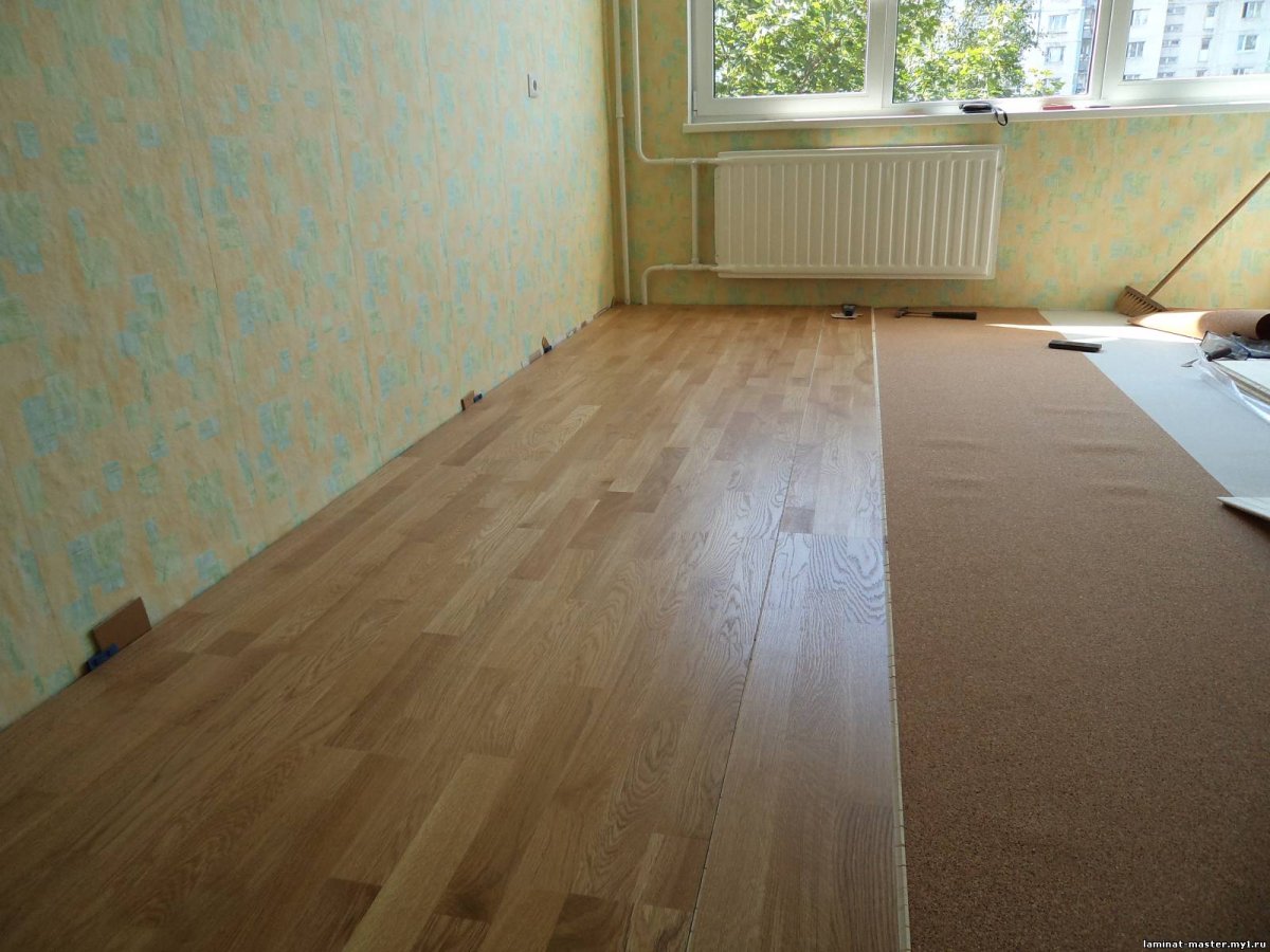 Ламинат поперек комнаты