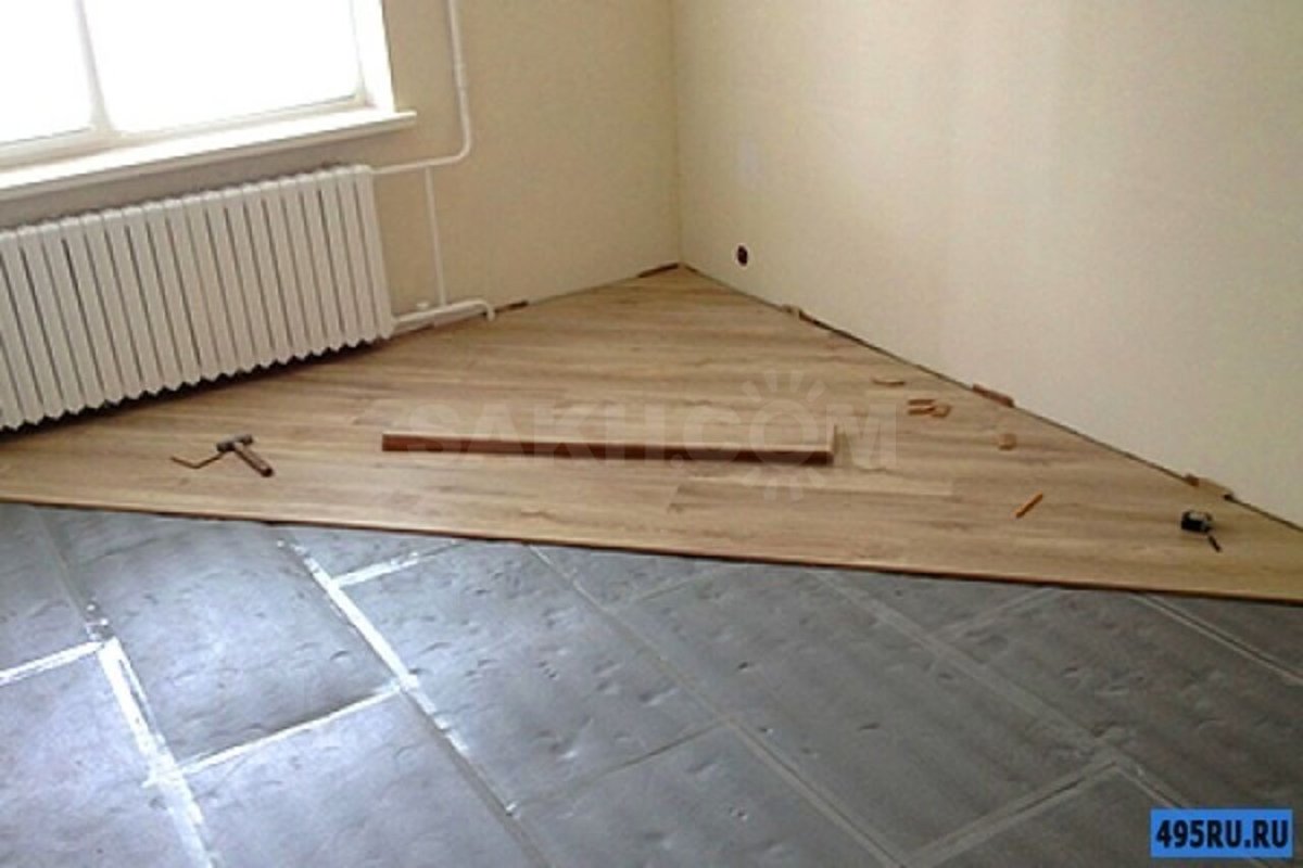 Укладка ламината по диагонали