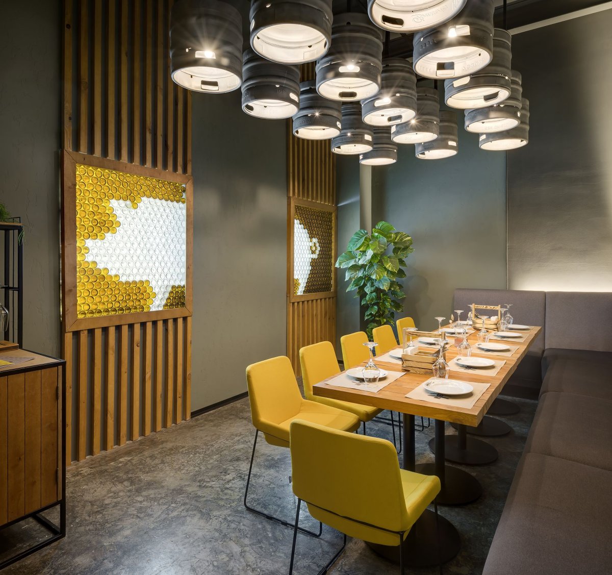 Интерьер вип комнаты в кафе