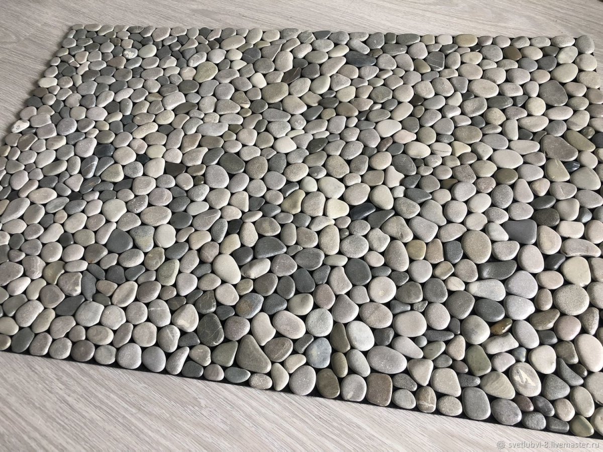 Мозаика черная галька