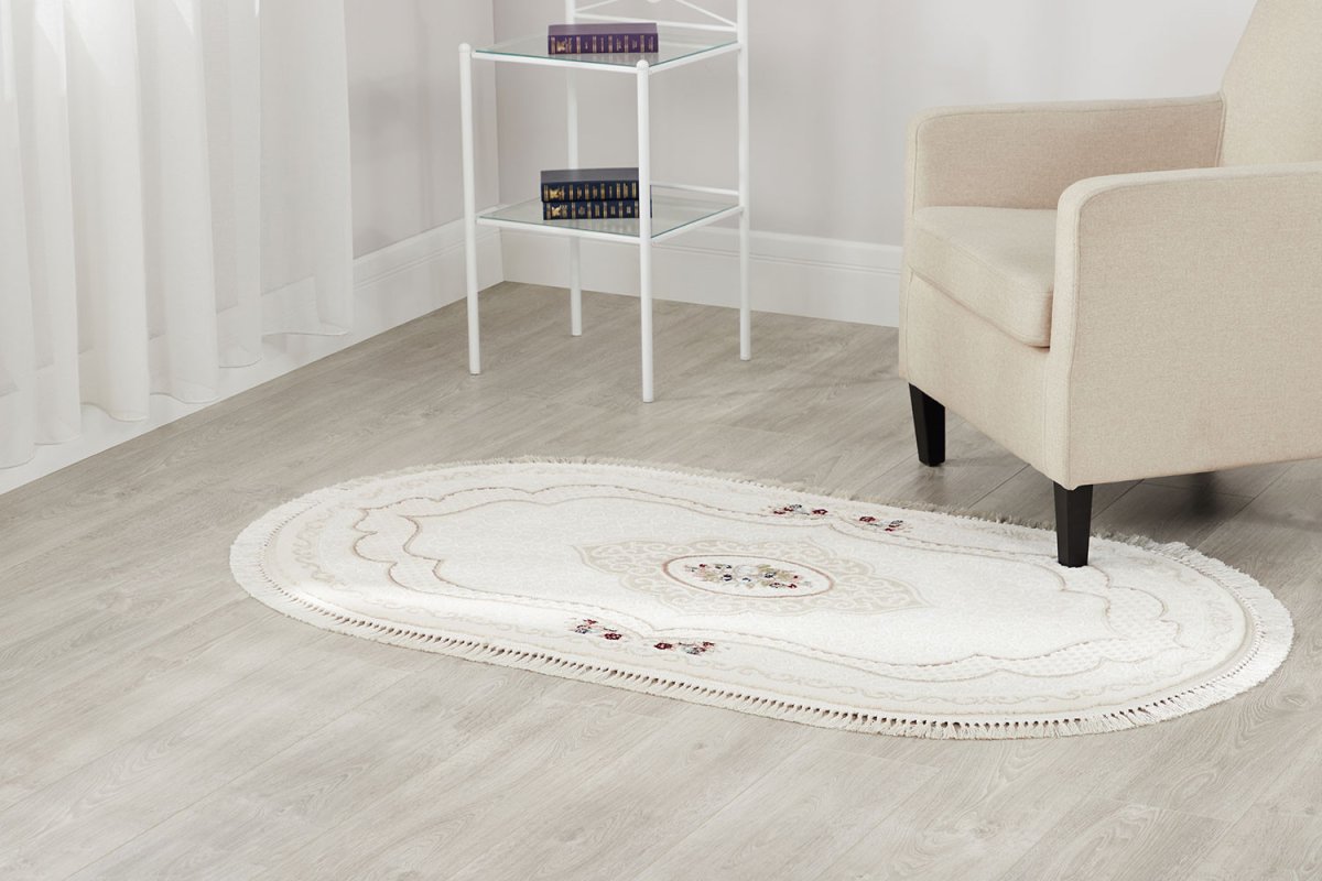 Ковер Benotton 0.7 1.4 овал с бахромой 06442a l_Beige